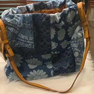 FOSSIL
X Smiley ZB1721423 Drawstring Shoulder Bag Denim limited addition